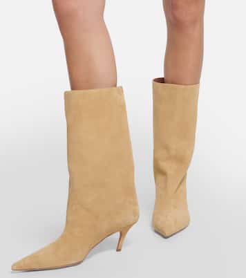 Botas altas Fiona 60 de ante | Amina Muaddi