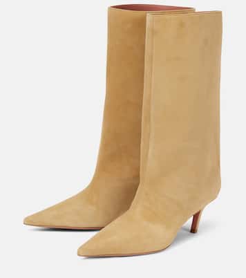 Botas altas Fiona 60 de ante | Amina Muaddi