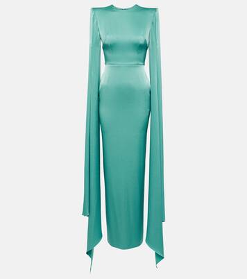 Robe longue Bennett en satin | Alex Perry