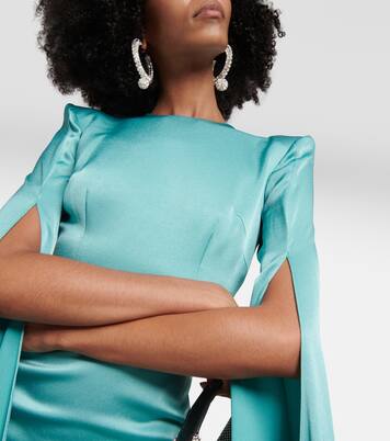 Robe longue Bennett en satin | Alex Perry