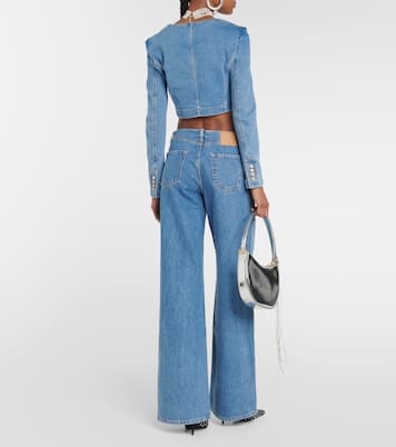 Cropped-Top aus Denim | Magda Butrym
