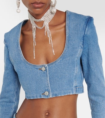 Cropped-Top aus Denim | Magda Butrym