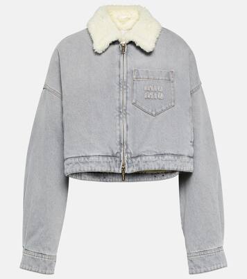Cropped-Jeansjacke | Miu Miu