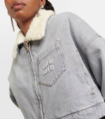 Cropped-Jeansjacke | Miu Miu