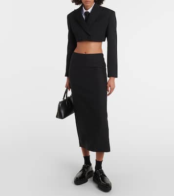 Midirock aus Crêpe Couture  | Valentino