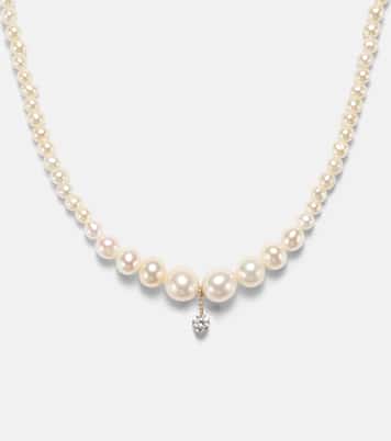 Collier Gradient en or 18 ct, perles et diamant | Persée