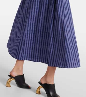Vestido midi de algodón fruncido | Altuzarra