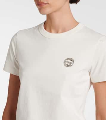 Camiseta de jersey de algodón adornada | Gucci