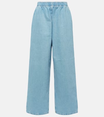 Jeans anchos con logo | Prada