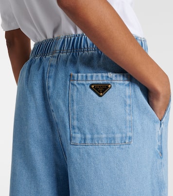 Jeans anchos con logo | Prada