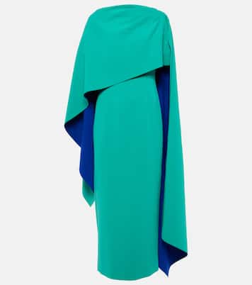 Demetria caped crêpe gown | Roksanda