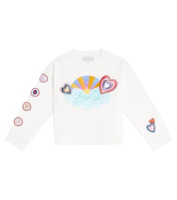 Patch-appliqué cotton jersey sweatshirt | Stella McCartney Kids