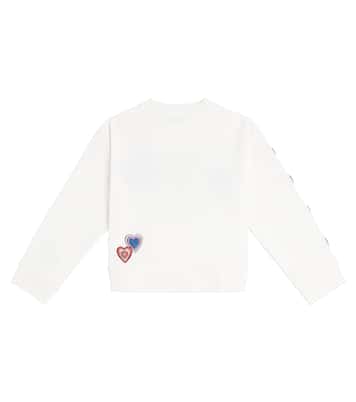 Patch-appliqué cotton jersey sweatshirt | Stella McCartney Kids