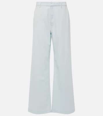 Pantalones anchos de sarga de algodón | Vince