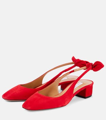 Pumps slingback Very Bow in suede | Aquazzura
