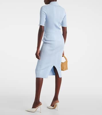 Gonna midi in cotone a coste | Bottega Veneta
