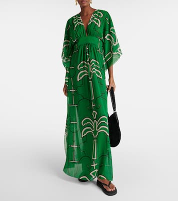 Vestido largo de georgette de seda | Johanna Ortiz