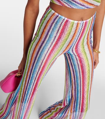 Pantalones flared de tiro alto en zigzag | Missoni