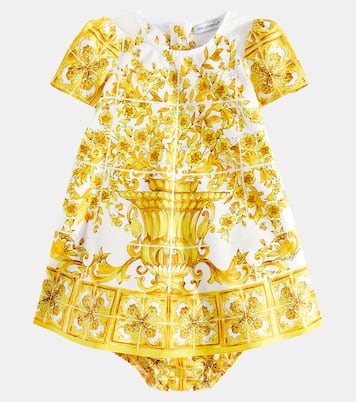 Baby Set Majolica aus Kleid und Höschen | Dolce&Gabbana Kids