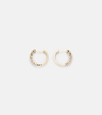 Orecchini a cerchio 3 Row in oro 18kt con diamanti | Anita Ko