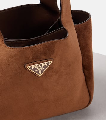 Borsa a spalla Medium in suede | Prada