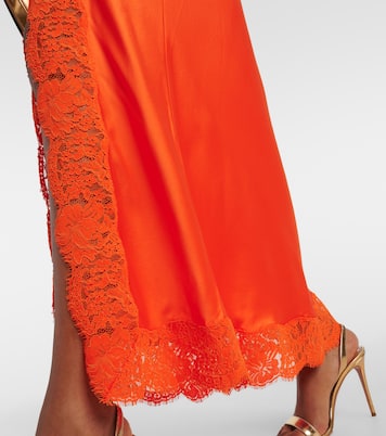 Adira lace-trimmed silk satin corset dress | Rebecca Vallance