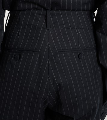 Pantalon ample rayé en laine mélangée | Plan C