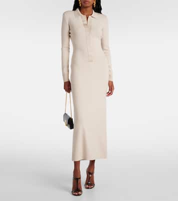 Wool and silk-blend polo dress | Tom Ford