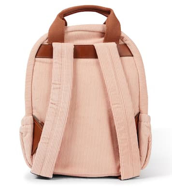 Zaino in velluto a coste e pelle | Chloé Kids
