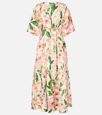 Bedrucktes Maxikleid Gesto aus Leinen | Agua by Agua Bendita