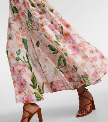 Bedrucktes Maxikleid Gesto aus Leinen | Agua by Agua Bendita