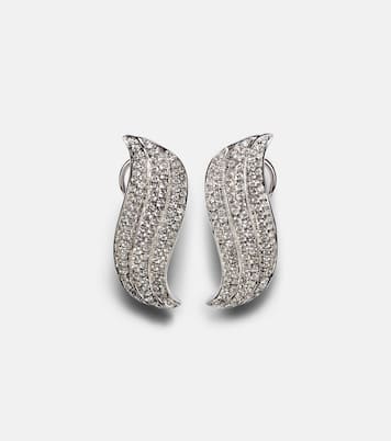 Orecchini Celeste Small in oro bianco 18kt con diamanti | Anita Ko