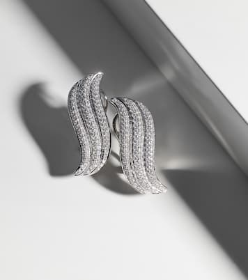 Orecchini Celeste Small in oro bianco 18kt con diamanti | Anita Ko