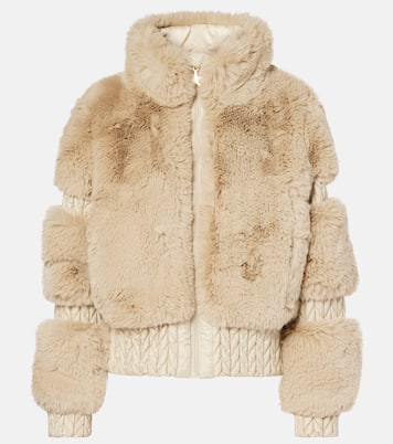 Quilted faux fur ski jacket | Goldbergh