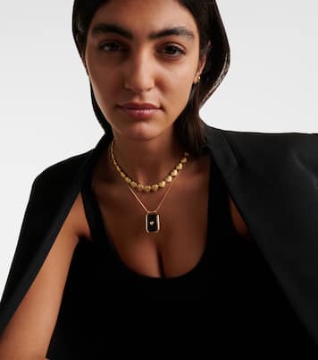 Collier Heart Scapular en or 18 ct, ébène et diamant | Marie Lichtenberg