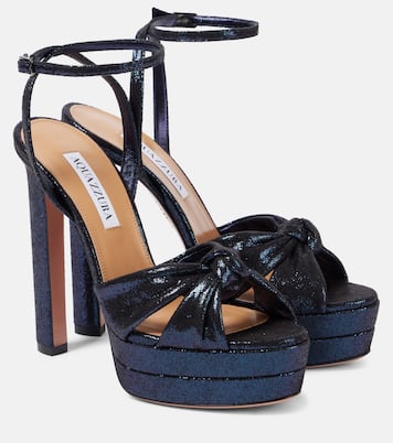 Cupid Plateau 130 satin platform sandals | Aquazzura