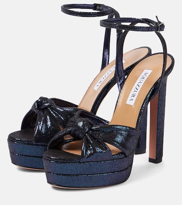 Cupid Plateau 130 satin platform sandals | Aquazzura
