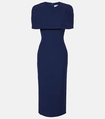 Vestido de cóctel de crepé con capa | Roland Mouret