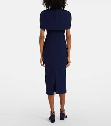 Vestido de cóctel de crepé con capa | Roland Mouret