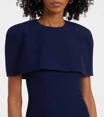 Vestido de cóctel de crepé con capa | Roland Mouret