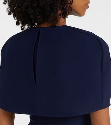 Vestido de cóctel de crepé con capa | Roland Mouret