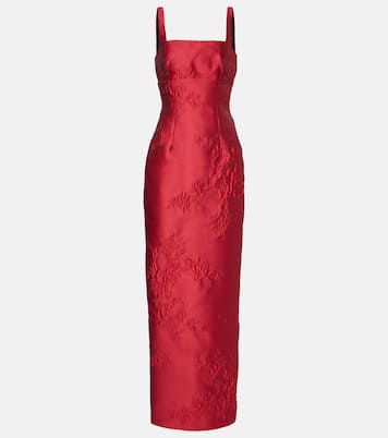 Abito lungo Micheline in jacquard floreale | Emilia Wickstead