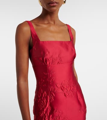 Abito lungo Micheline in jacquard floreale | Emilia Wickstead