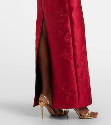 Abito lungo Micheline in jacquard floreale | Emilia Wickstead