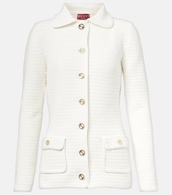 Cardigan Interlocking G in misto cotone | Gucci