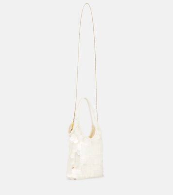 Tote Ivy aus Häkelstrick mit Pailletten | Miu Miu