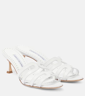Mules Ahwak 50 in pelle | Manolo Blahnik