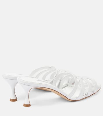 Mules Ahwak 50 in pelle | Manolo Blahnik