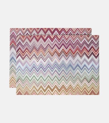 Andorra Zigzag set of 2 cotton placemats | Missoni