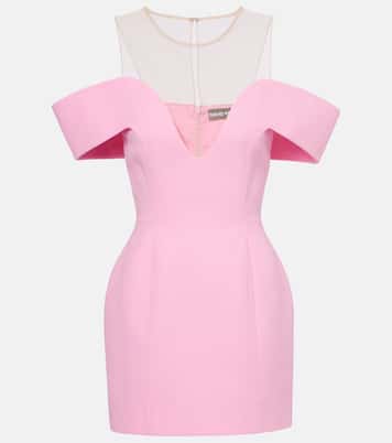 Virgin wool crêpe minidress | David Koma